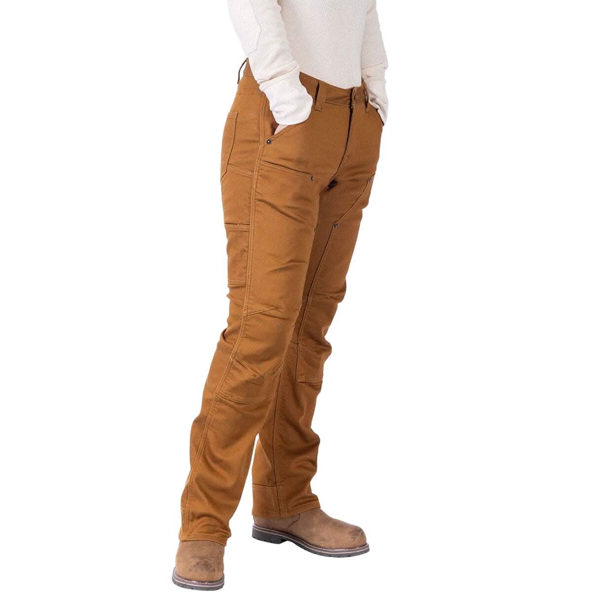 Image of Dovetail Workwear Britt Utility HotSwap Stretch Denim Pant - Women's Saddle Brown, 8x32