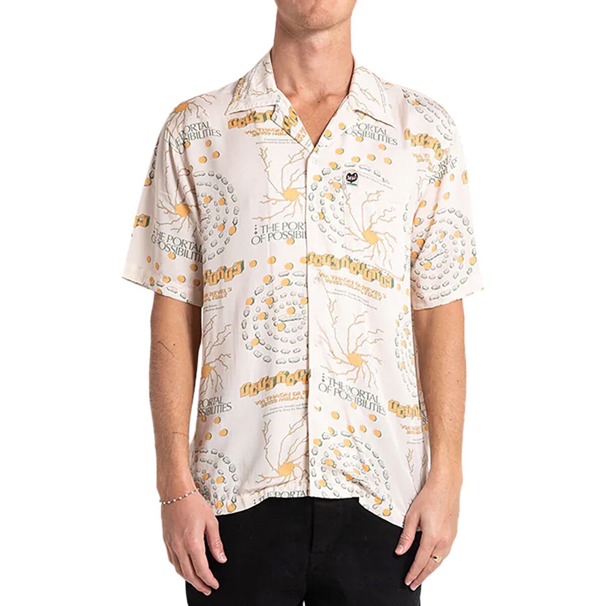 Image of Deus Ex Machina Smithson Short-Sleeve Shirt - Men's Dirty White, M