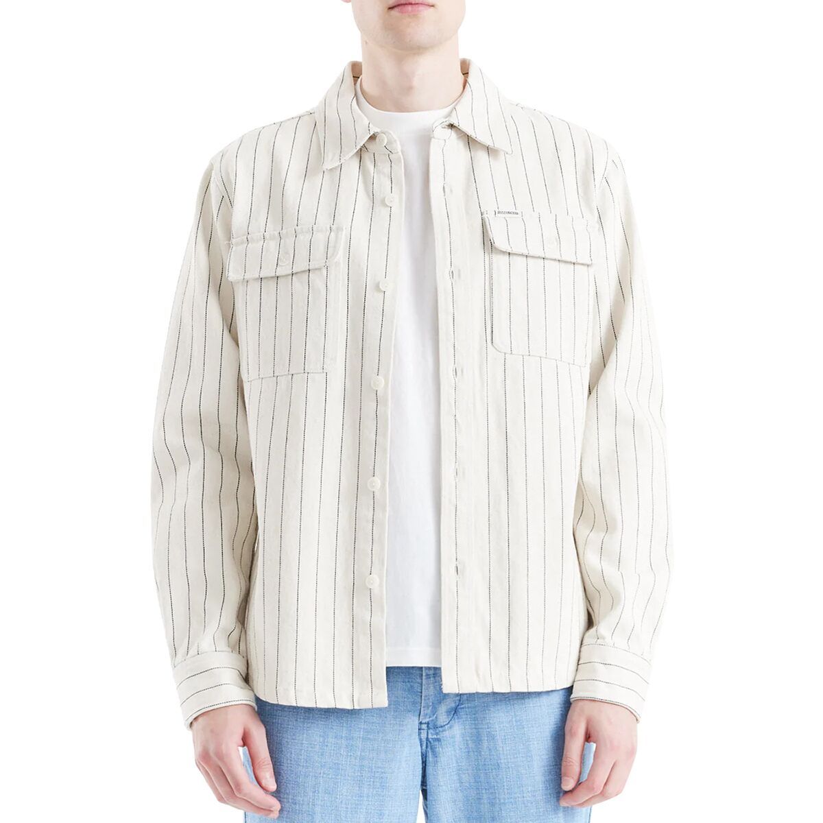 Image of Deus Ex Machina Vacay Stripe Denim Shirt - Men's Natural, M