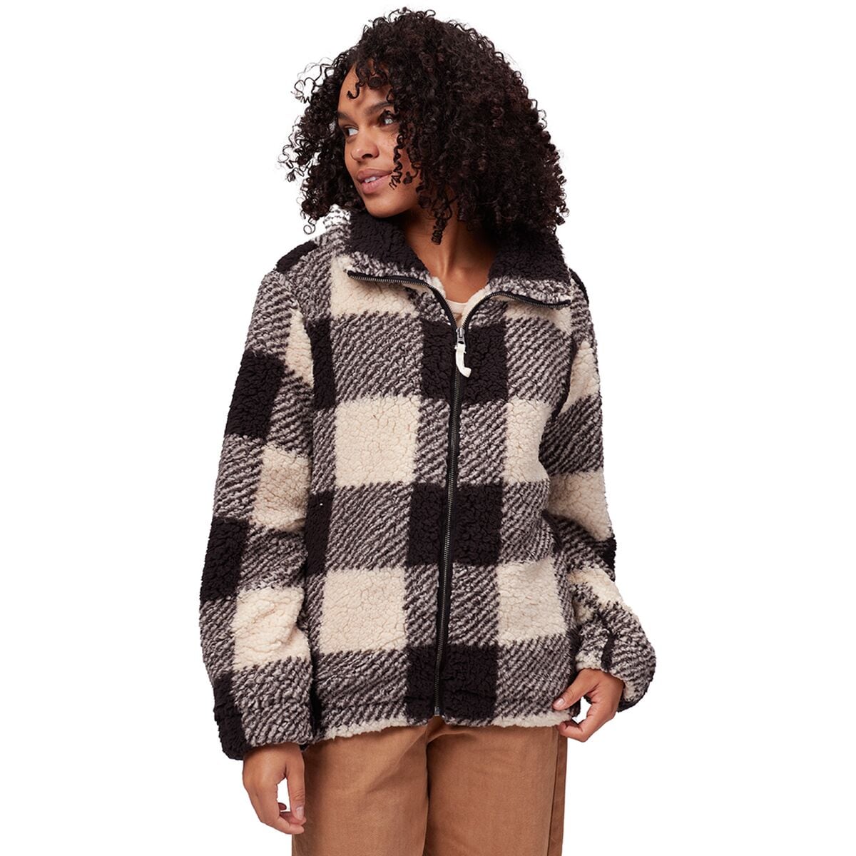 Dylan cozy plaid sherpa jacket on sale