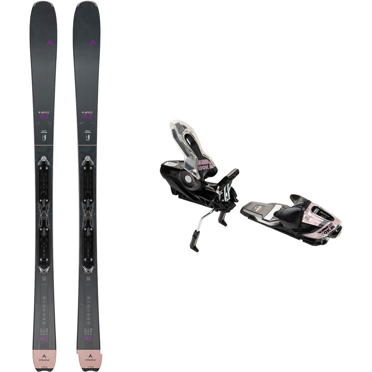 Image of Dynastar E-Cross 82 Xpress Ski w/ Xpress 11 GW Ski Binding - 2025 One Color/Black/Blush, 158cm, 83mm
