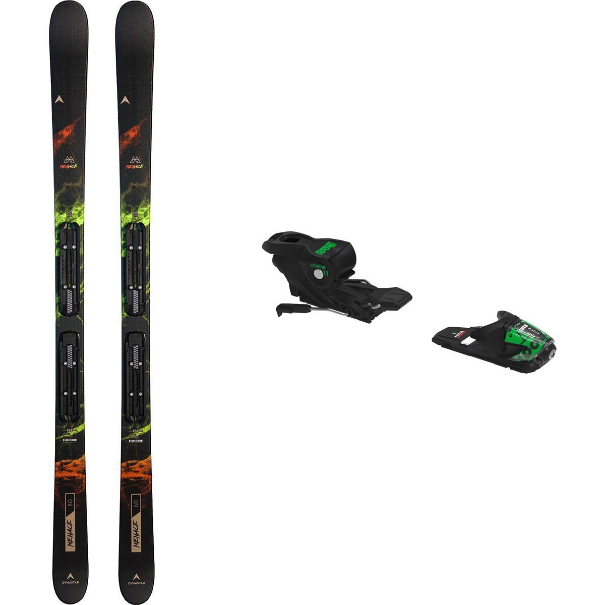 Image of Dynastar M-Menace 80 Ski w/ Xpress 11 GW Binding - 2024 One Color/Black/Green, 158cm, B93