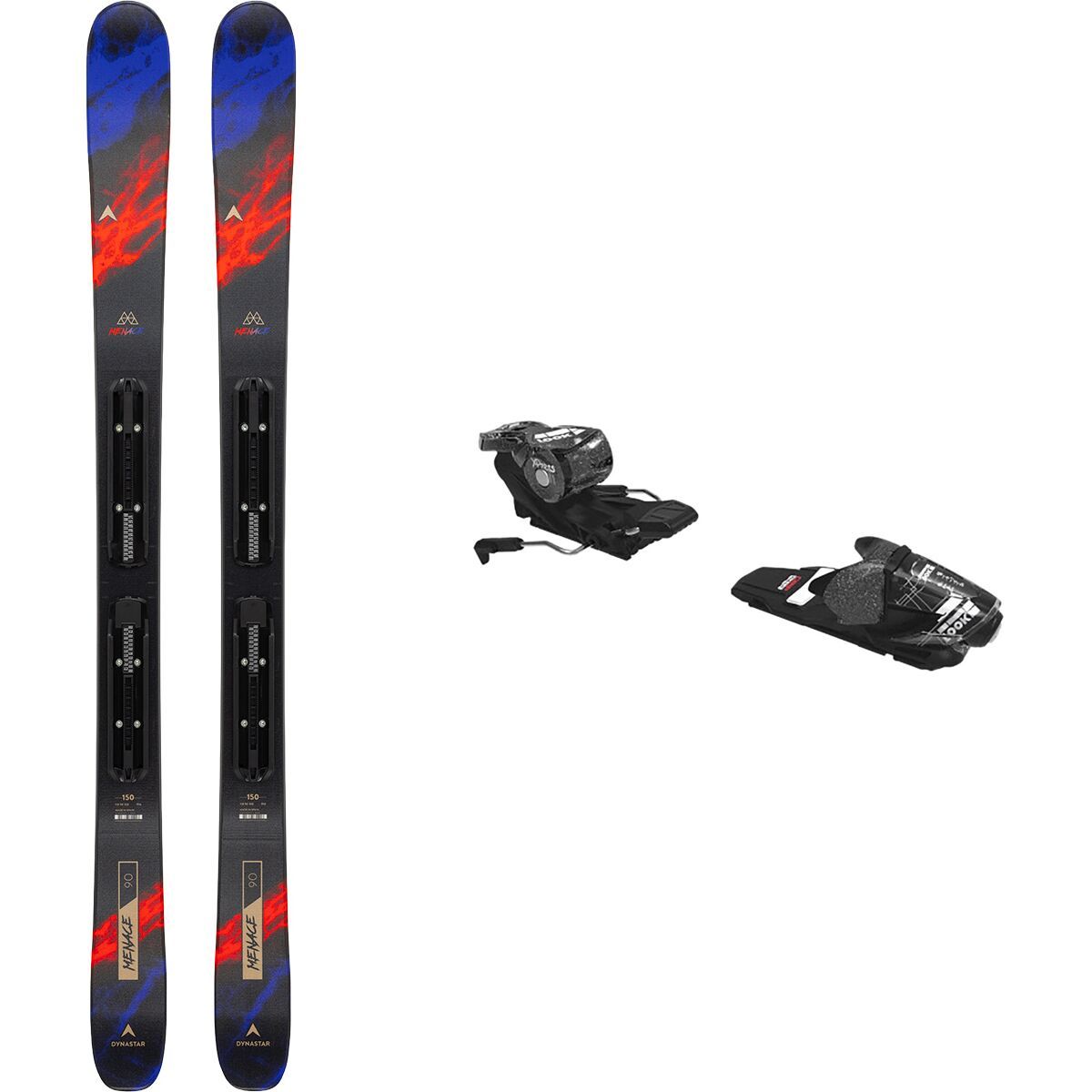 Image of Dynastar M-Menace 90 Ski w/ Xpress 11 GW Binding - 2023 One Color/Black/Sparkle, 140cm, 93mm