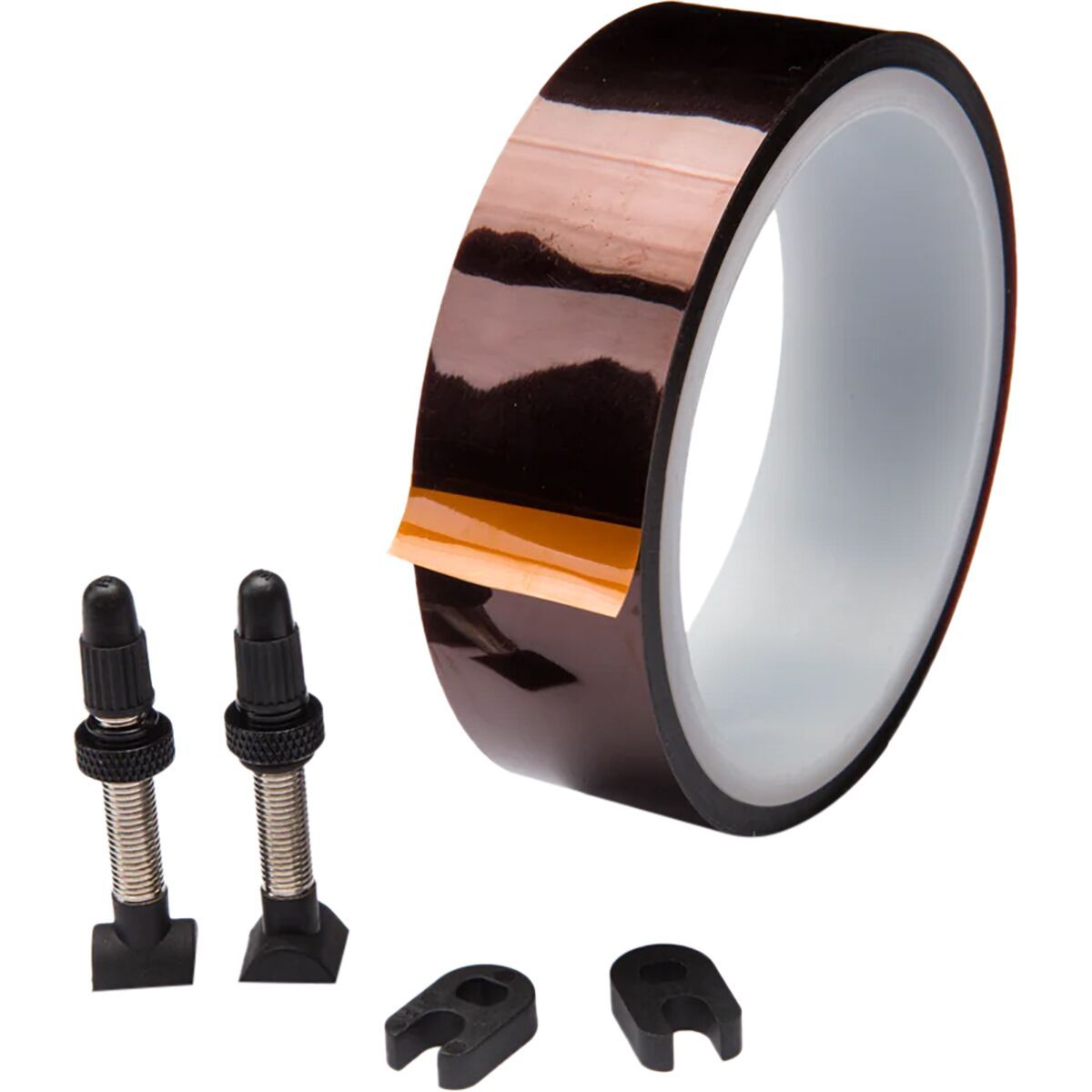 Easton Road Tubeless Kit Black, 2 Valves & 10mx22mm Tape