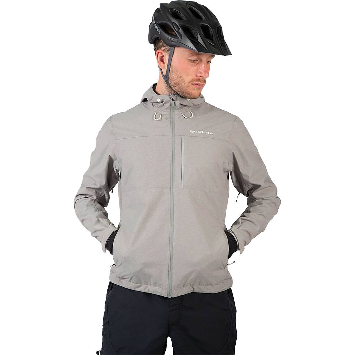 Endura Hummvee Waterproof Hooded Jacket - Men's Fossil, L