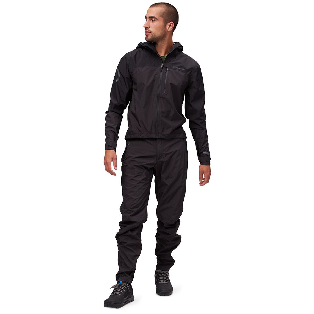 Endura SingleTrack One-Piece Rain Suit - Men's Black, L