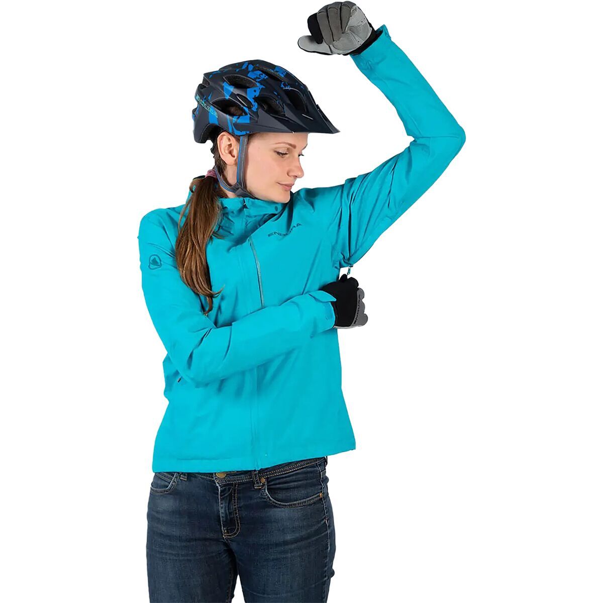 Endura Hummvee Waterproof Hooded Jacket - Women's Pacific Blue, XXL