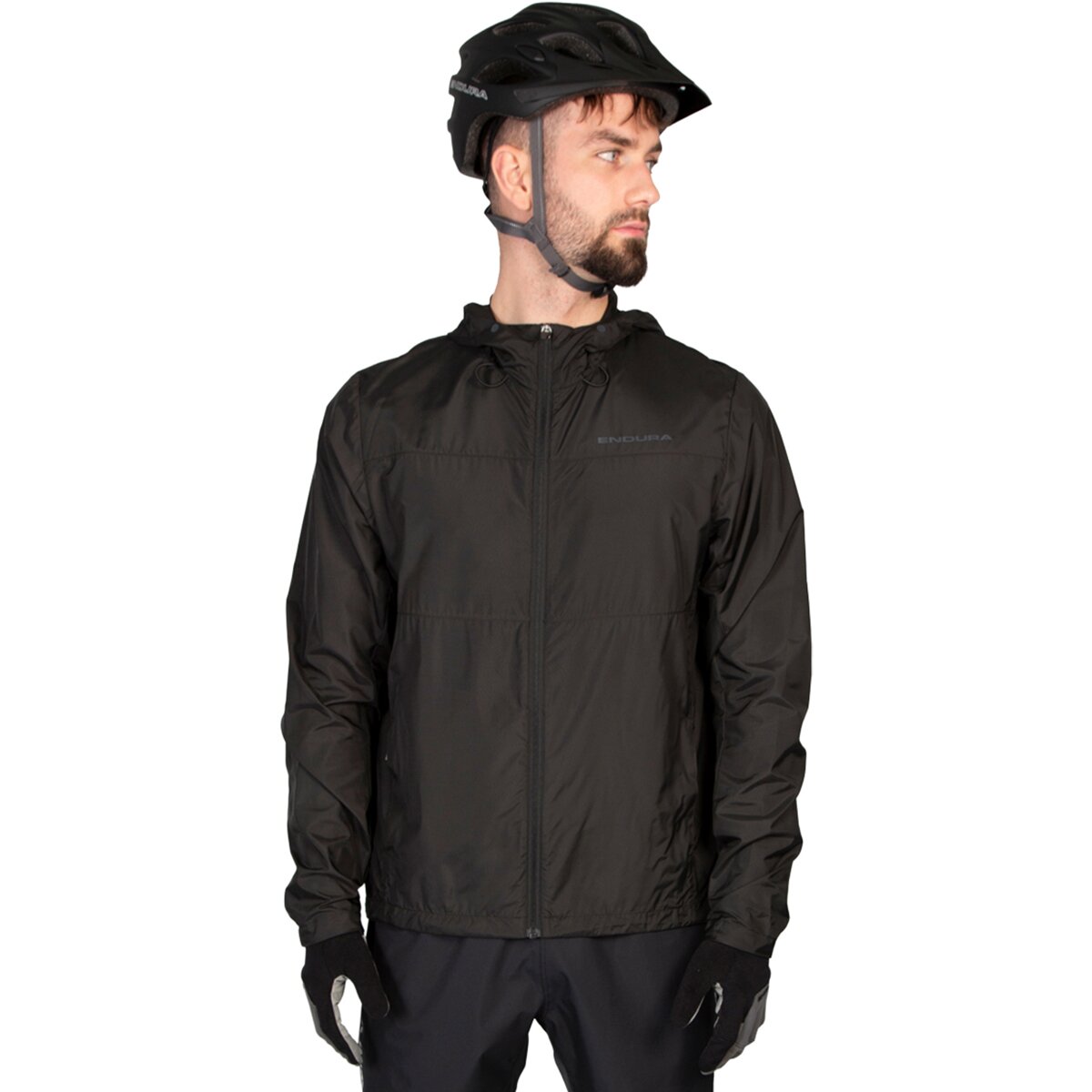 Image of Endura Hummvee Windproof Shell Cycling Jacket - Men's Black, L