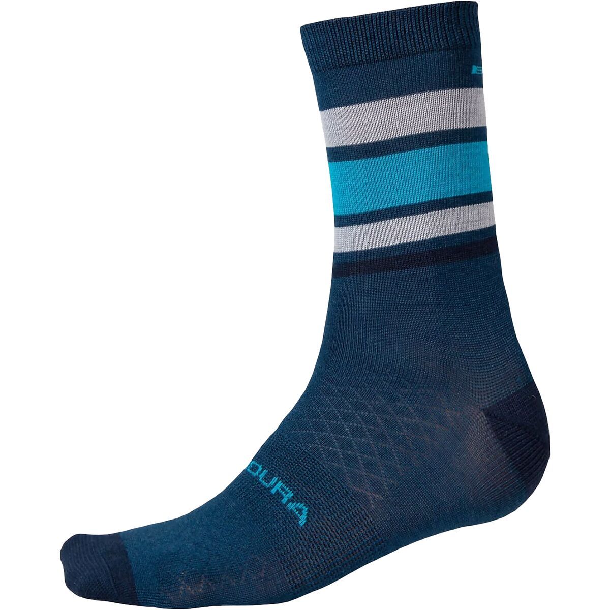 Image of Endura BaaBaa Merino Stripe Sock Blueberry, S/M