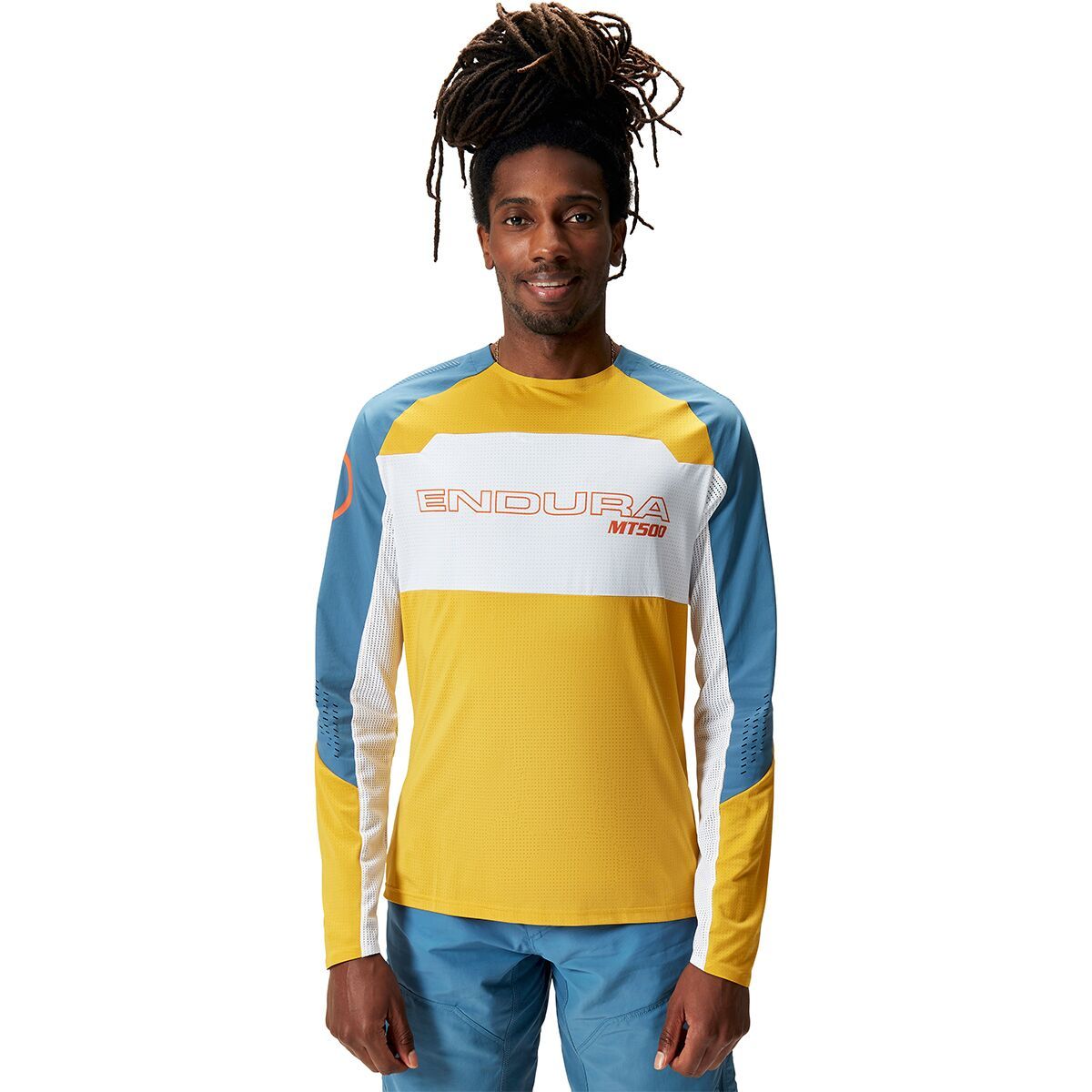 Image of Endura MT500 Burner Lite Long-Sleeve Jersey - Men's Mustard, M