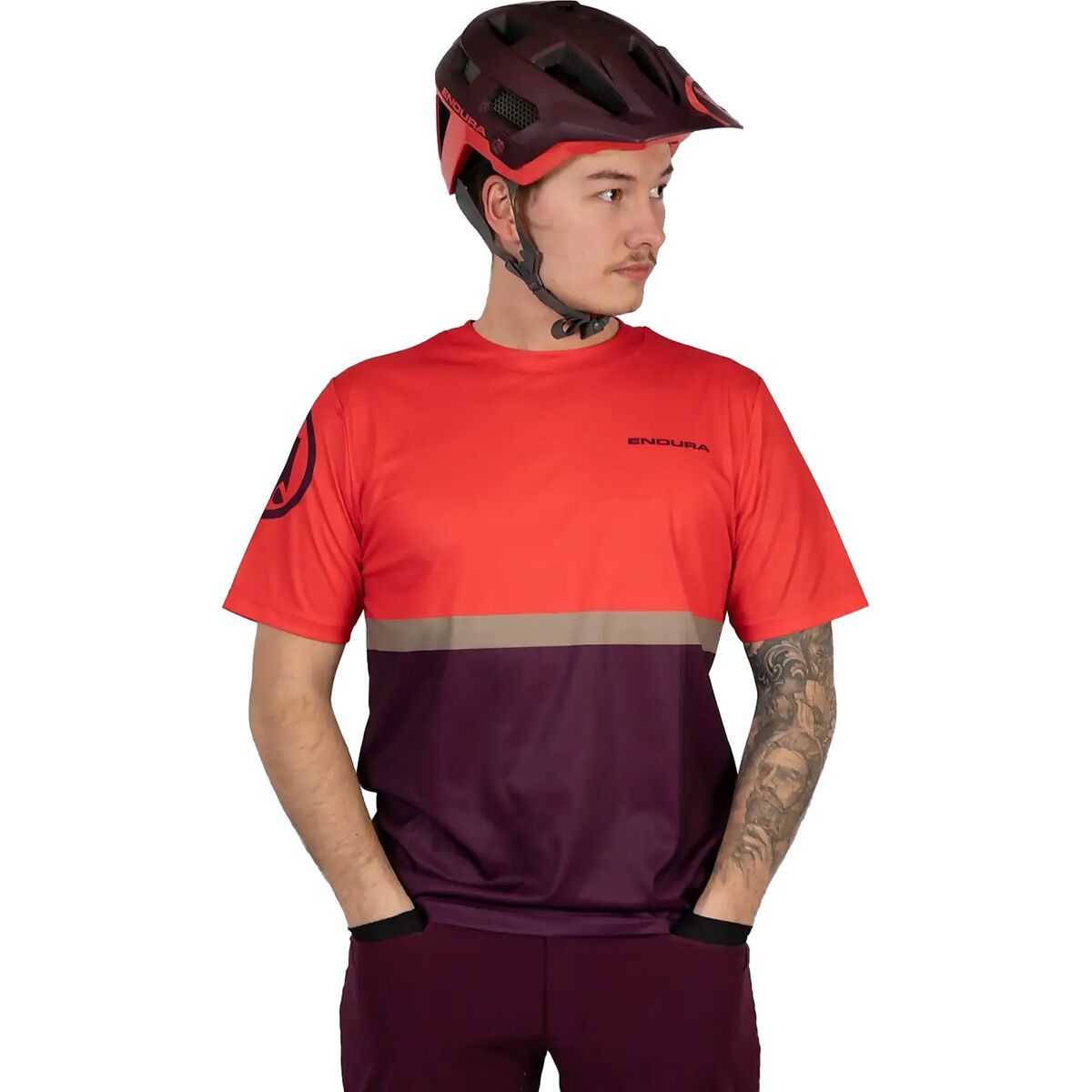 Endura SingleTrack Core T-Shirt II - Men's Aubergine, M
