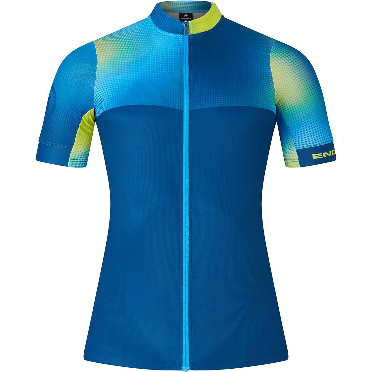 Image of Endura Bitmap Block FS260 Print Short-Sleeve Jersey - Men's Barra Blue, M