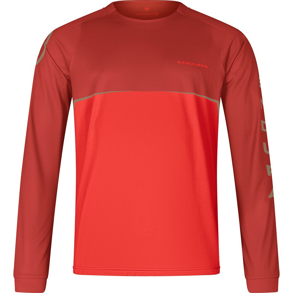 Image of Endura CORE Printed Long-Sleeve T-Shirt - Men's Flame Red, S