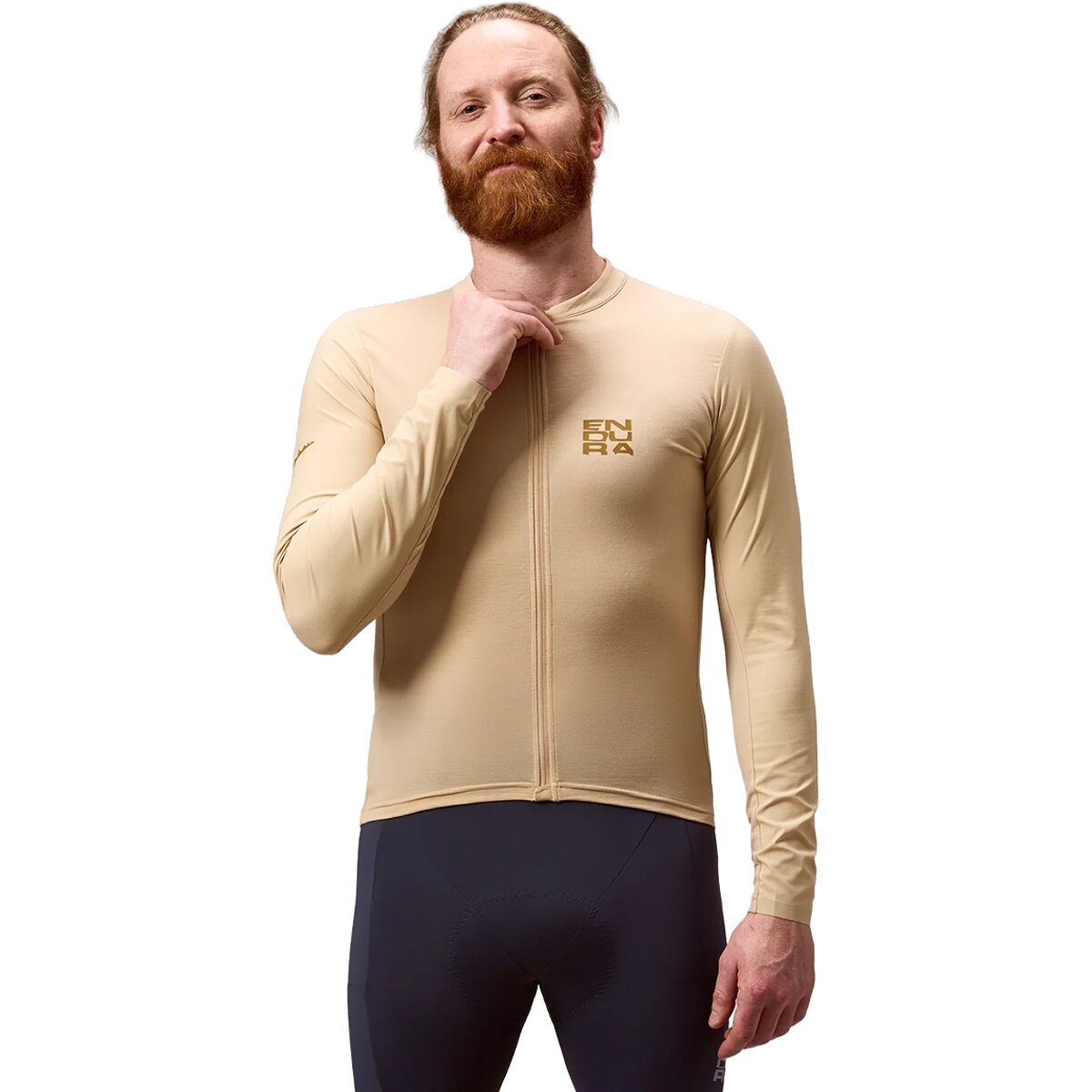 Image of Endura Alltrack Ride Long-Sleeve Jersey - Men's Sand, M