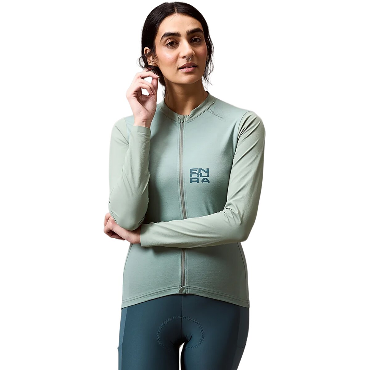 Image of Endura Alltrack Ride Long-Sleeve Jersey - Women's Sage Green, M