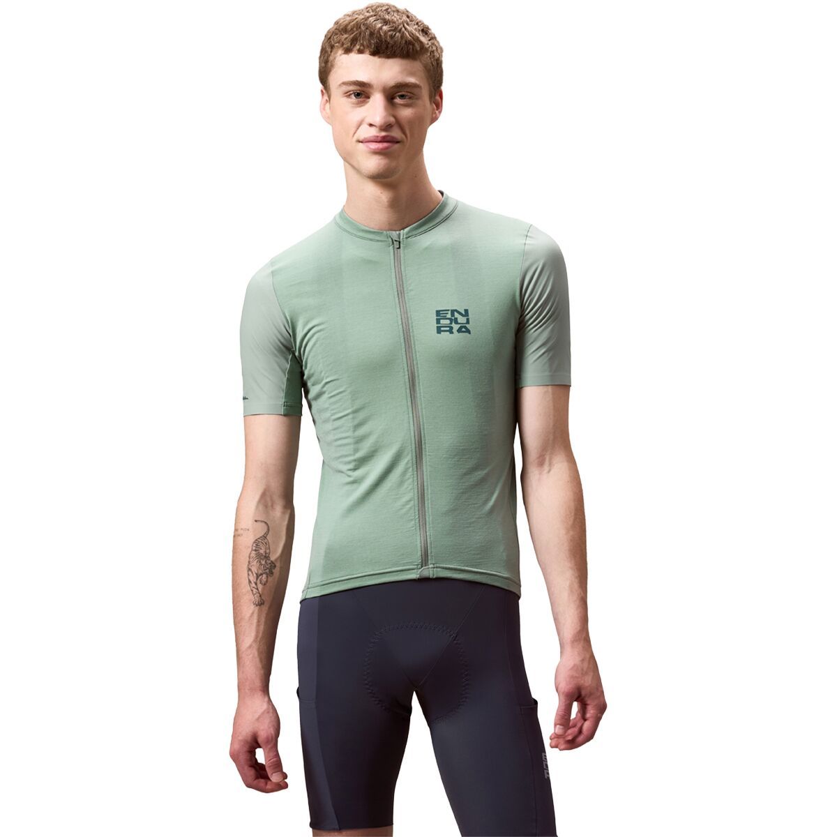 Image of Endura Alltrack Ride Short-Sleeve Jersey - Men's Sage Green, S