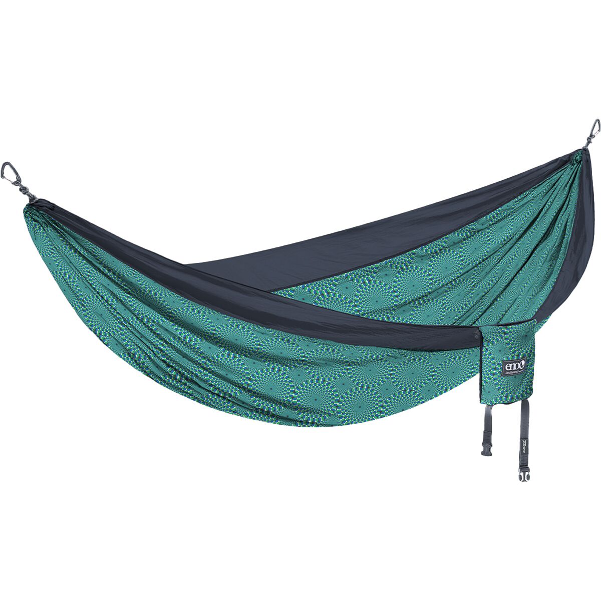 Image of Eagles Nest Outfitters DoubleNest Print Hammock Optical Illusion/Charcoal, One Size