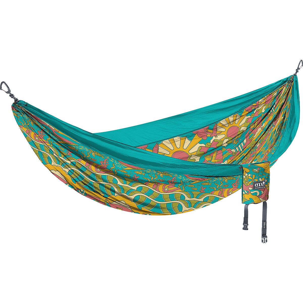 Image of Eagles Nest Outfitters DoubleNest Giving Back Print Hammock Vibrant Earth/Cyan, One Size