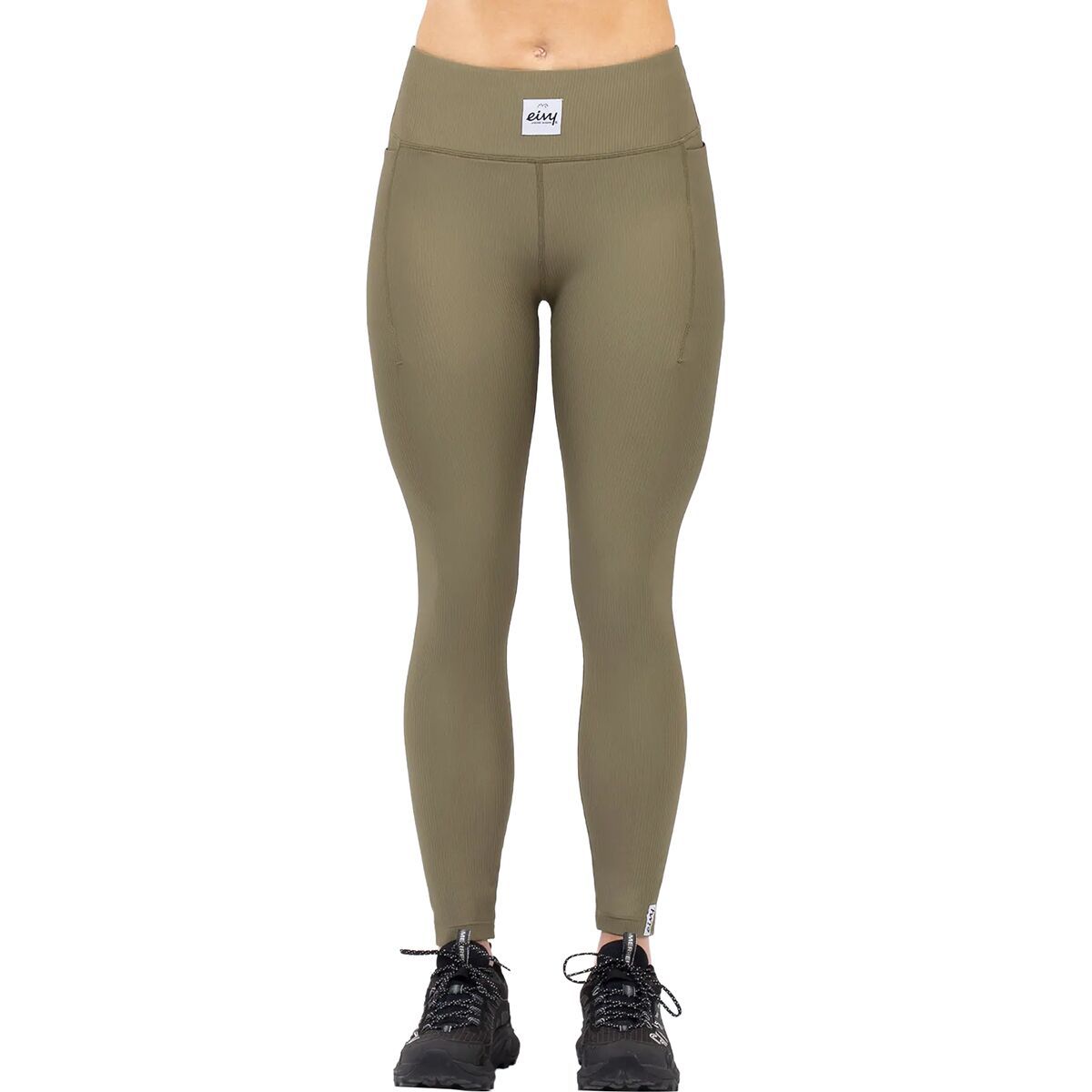 Image of Eivy Pocket Rib Tights - Women's Olive, M