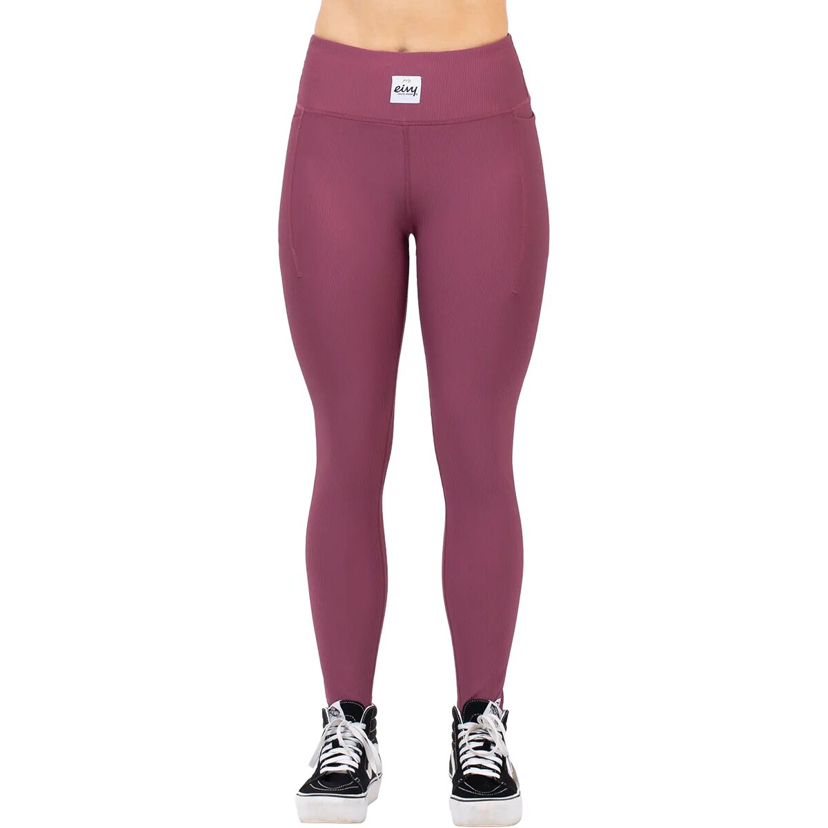 Image of Eivy Pocket Rib Tights - Women's Pinkgundy, M