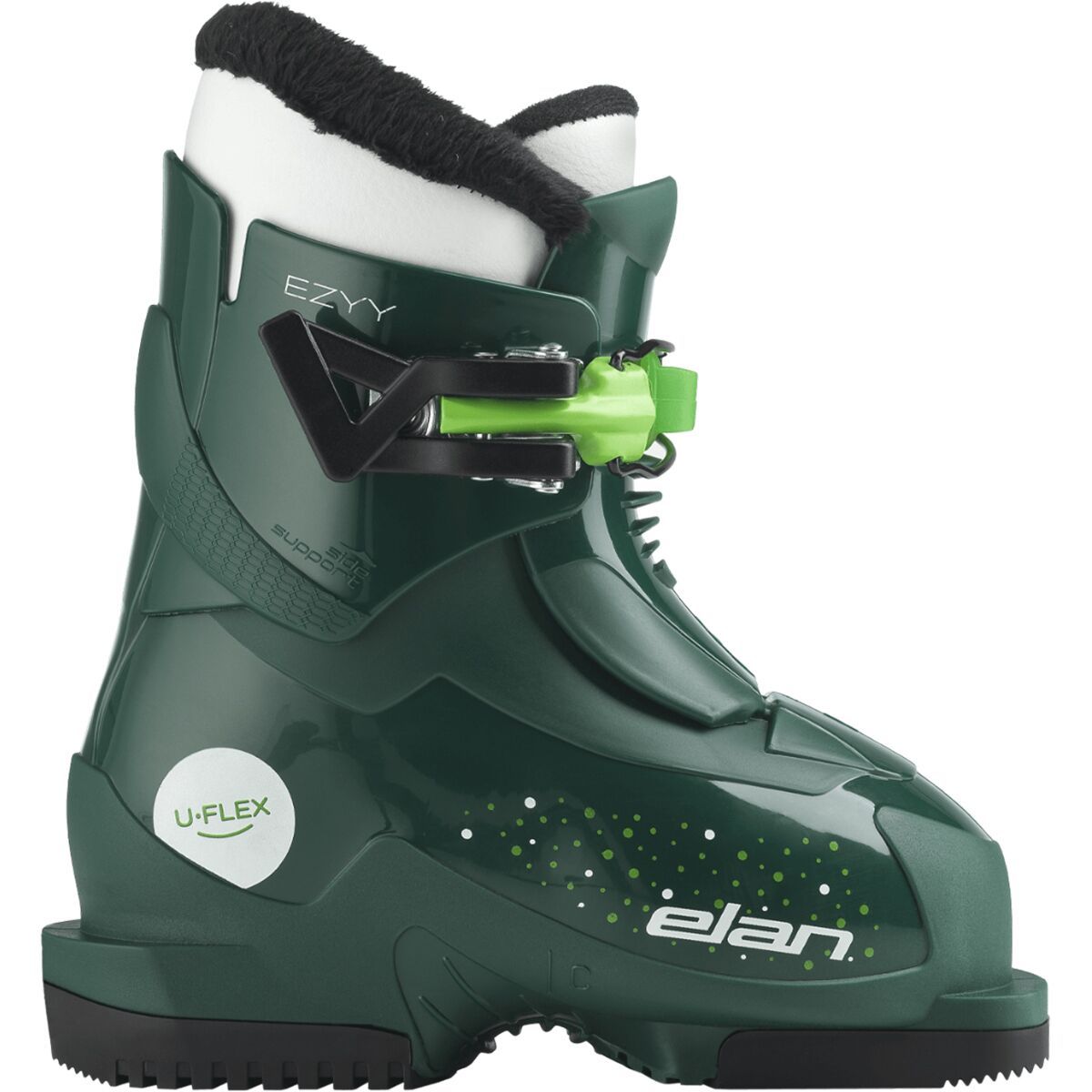 Elan Ezyy XS Ski Boot - 2025 - Kids' Dark Green/Black, 15.5