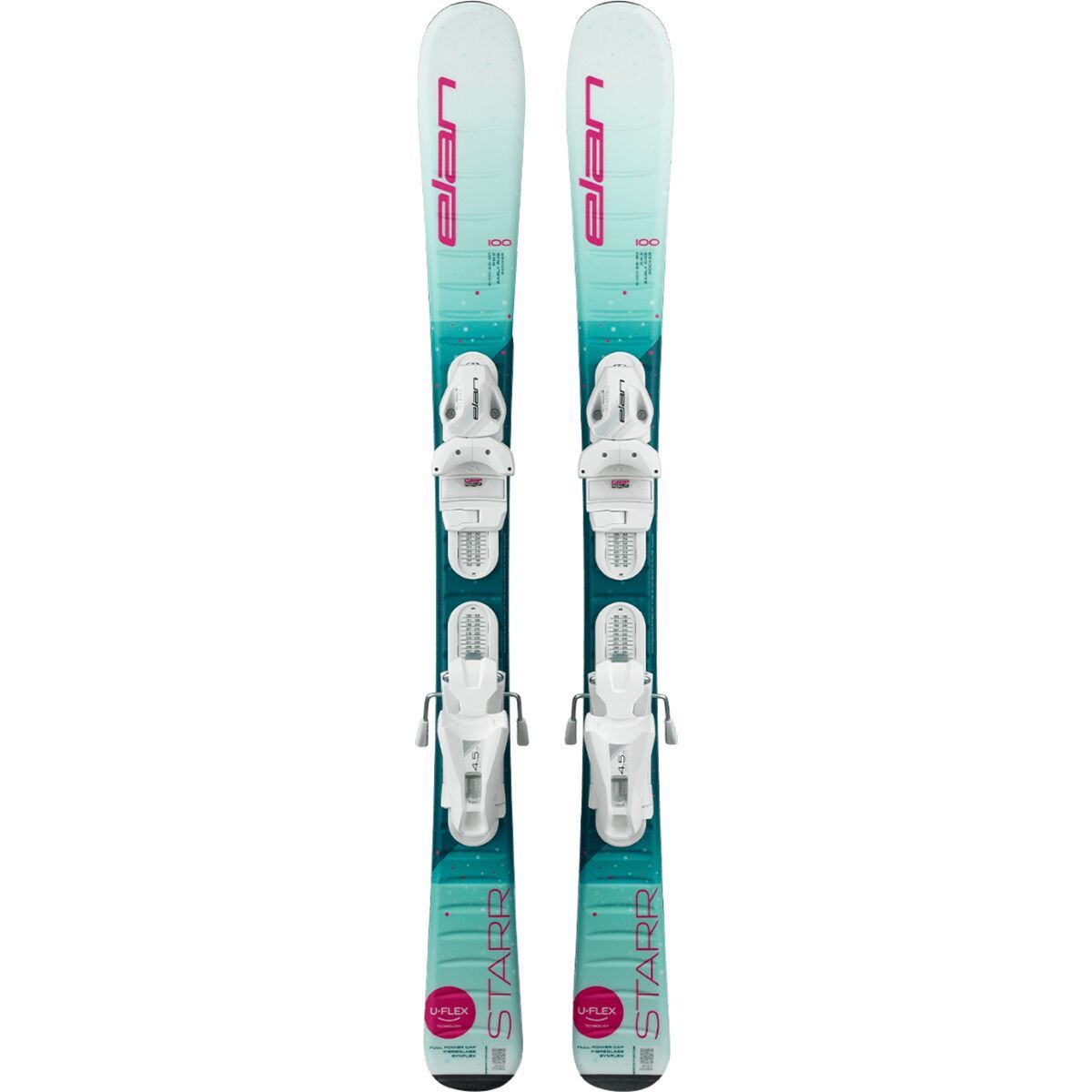 Elan Starr Jr Shift EL 4.5 GW Ski - 2026 - Kids' White/Tourqoise, 70cm