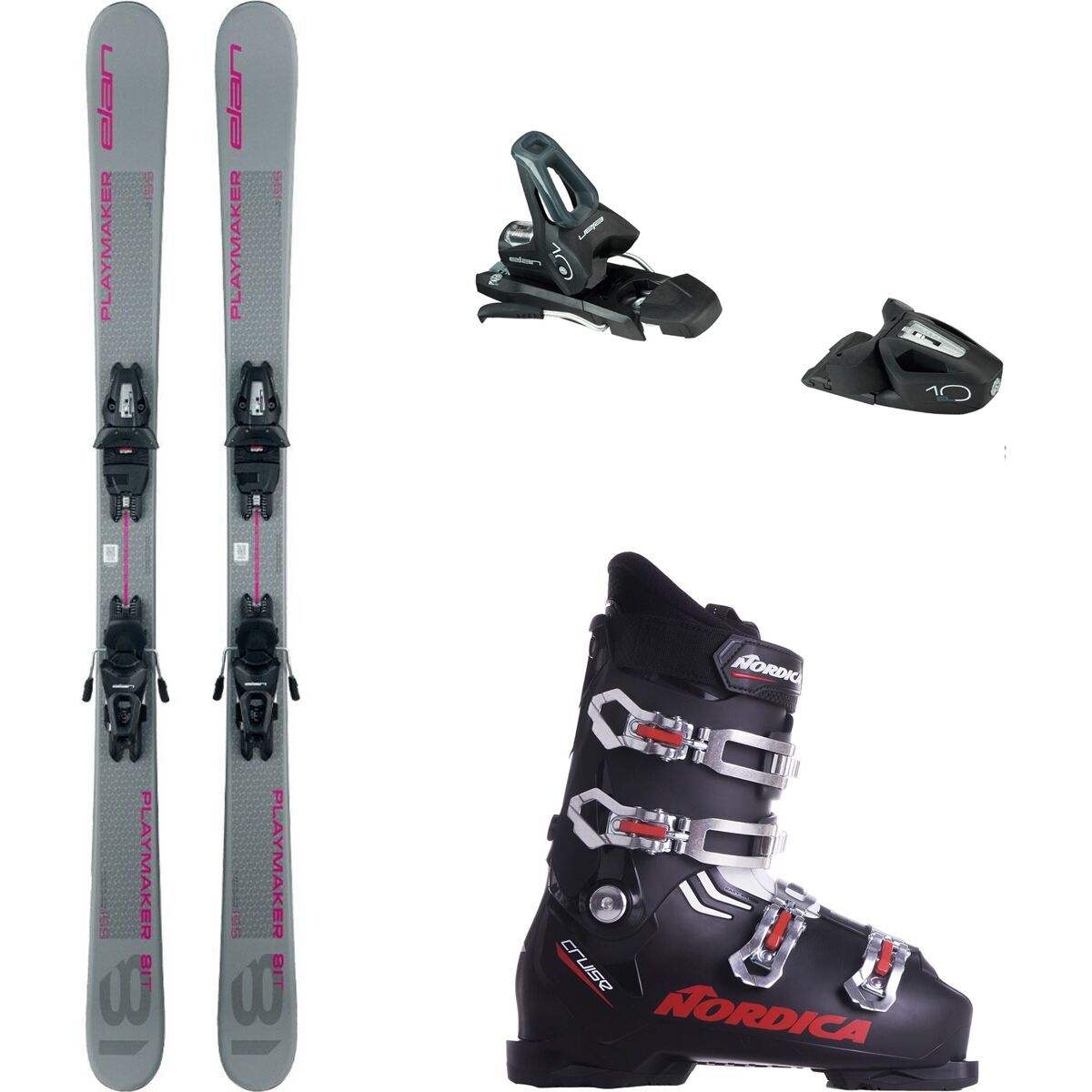 Image of Elan Playmaker 81 T Ski + El 10.0 GW Shift + The Cruise Boot One Color, Black, Black/Red, 155cm, 85mm, 30.5