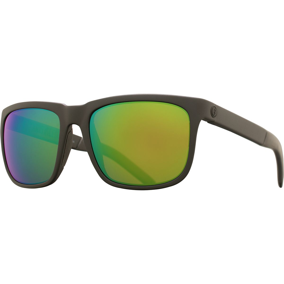 Pre-owned Electric Knoxville S Polarized Sunglasses In Matte Black/ohm Plus Polar Bronze-green
