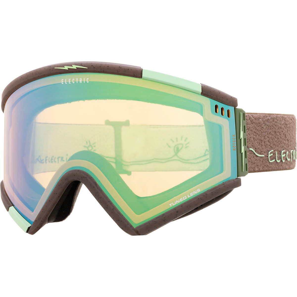 Image of Electric Roteck Goggles Arthur Longo/Atomic Mint +BL Onyx, One Size