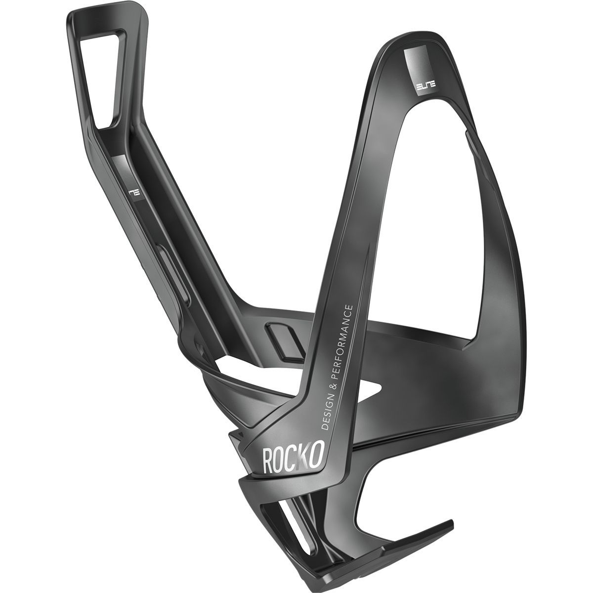 Image of Elite Rocko Carbon Bottle Cage Matte Black/White, One Size