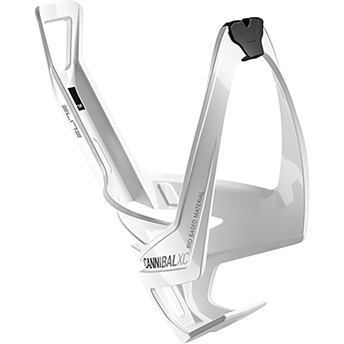 Image of Elite Cannibal XC Bottle Cage Bio Based Gloss White/Black, One Size