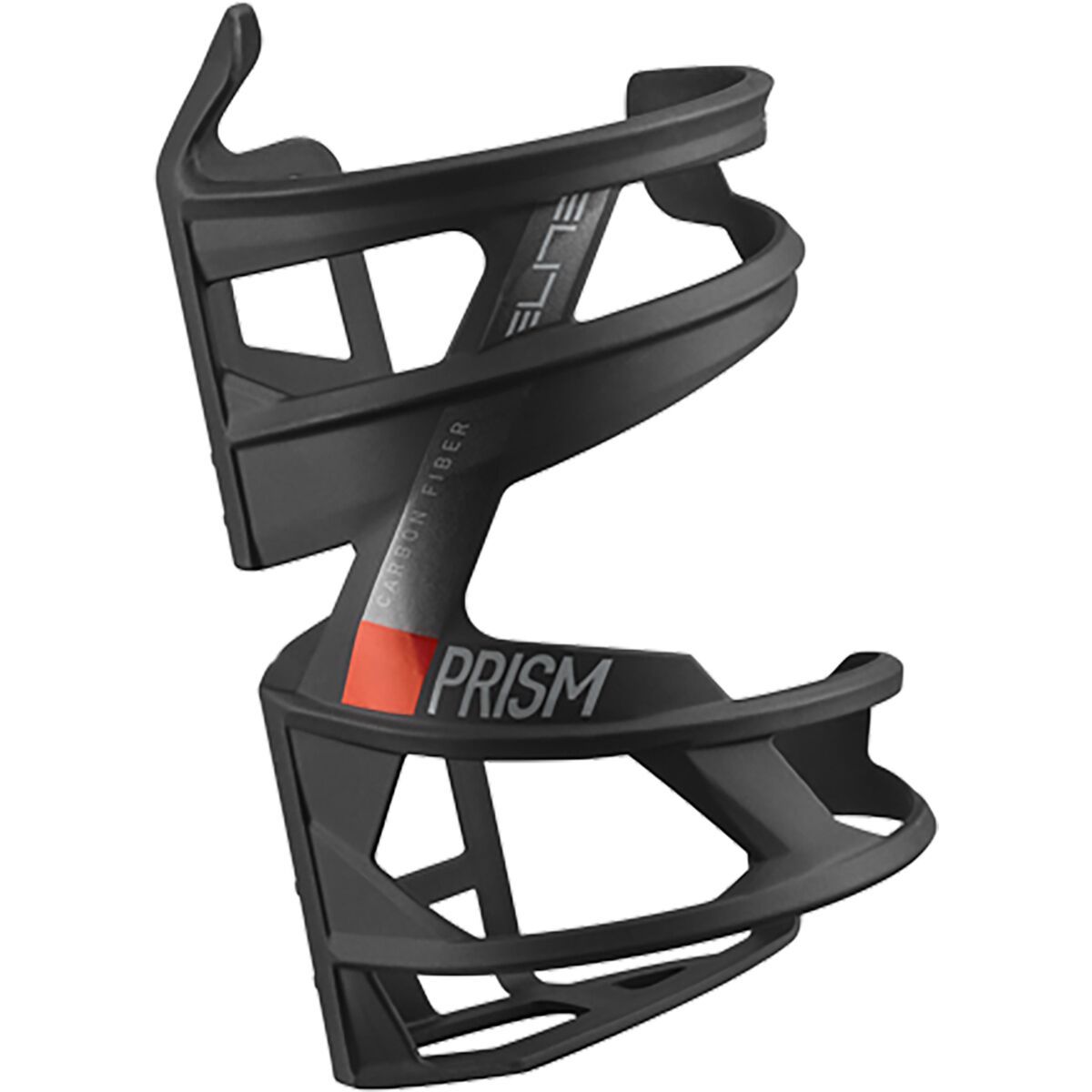 Elite Prism Carbon Water Bottle Cage Black Matte/Red, Right