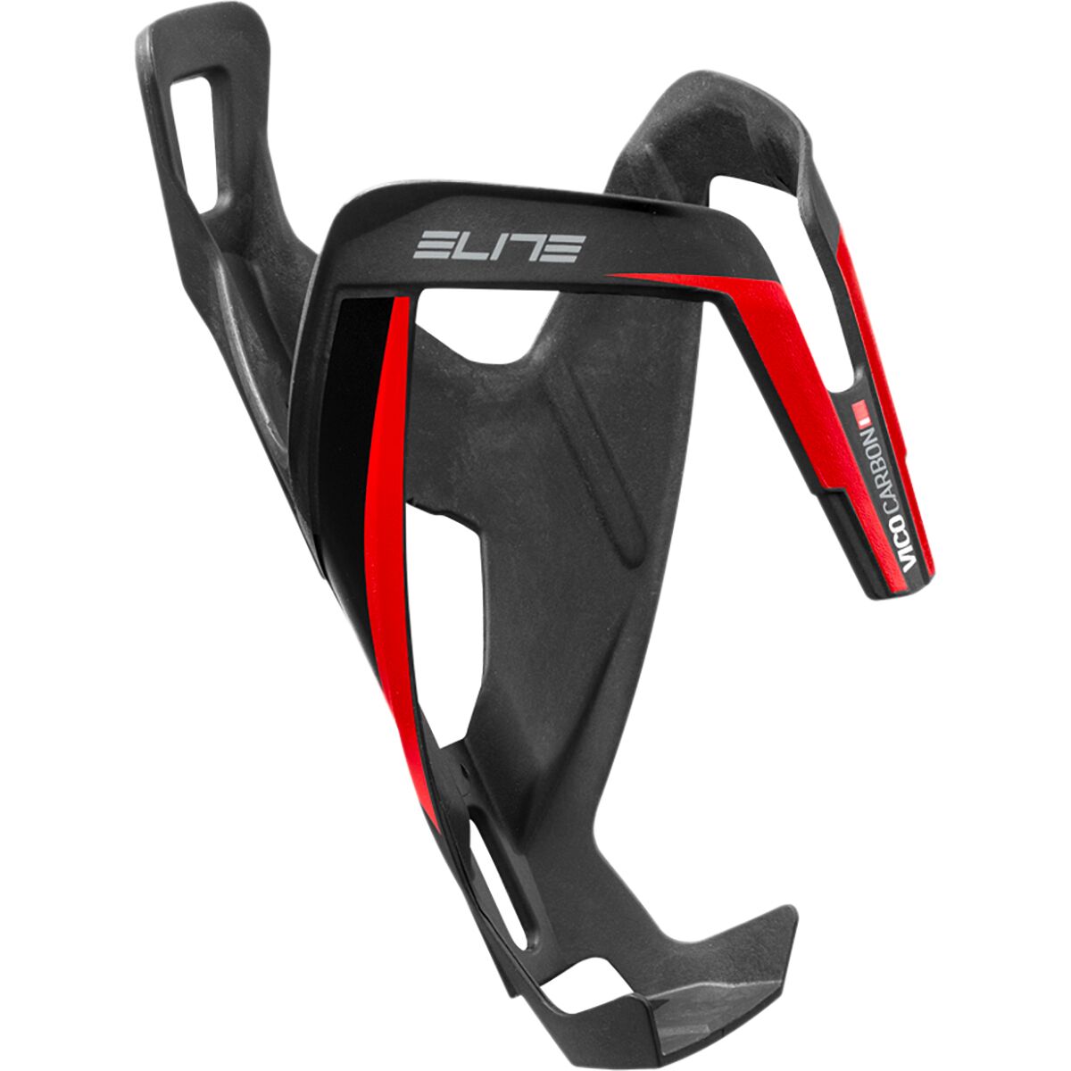Image of Elite Vico Carbon Bottle Cage Matte Black/Red, One Size
