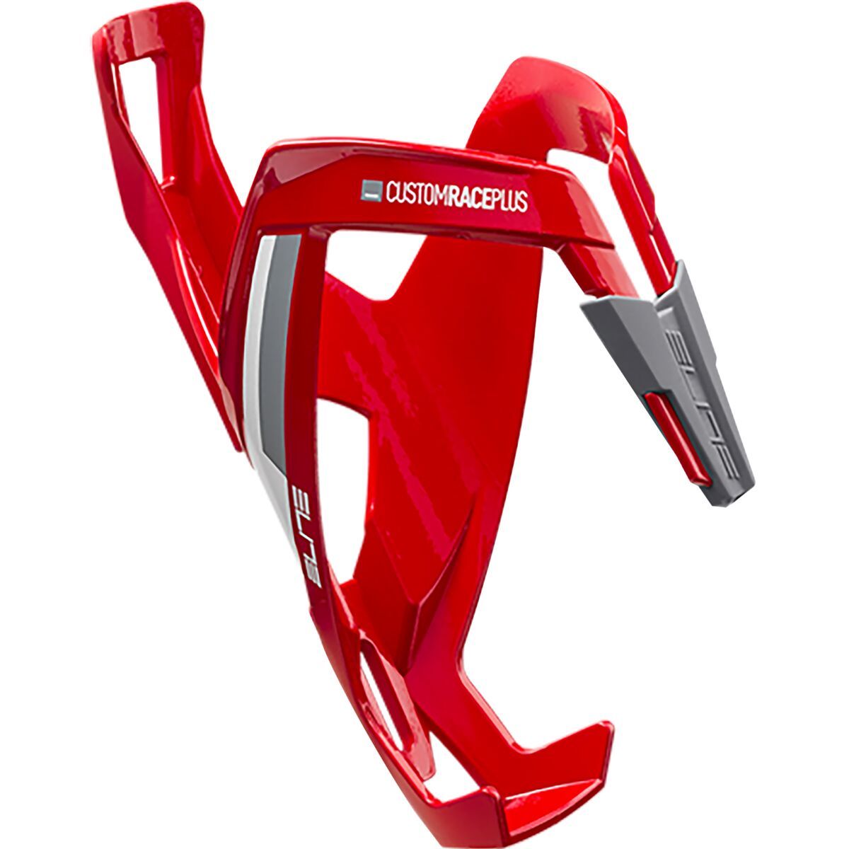Image of Elite Custom Race Plus Water Bottle Cage Gloss Red/White, One Size
