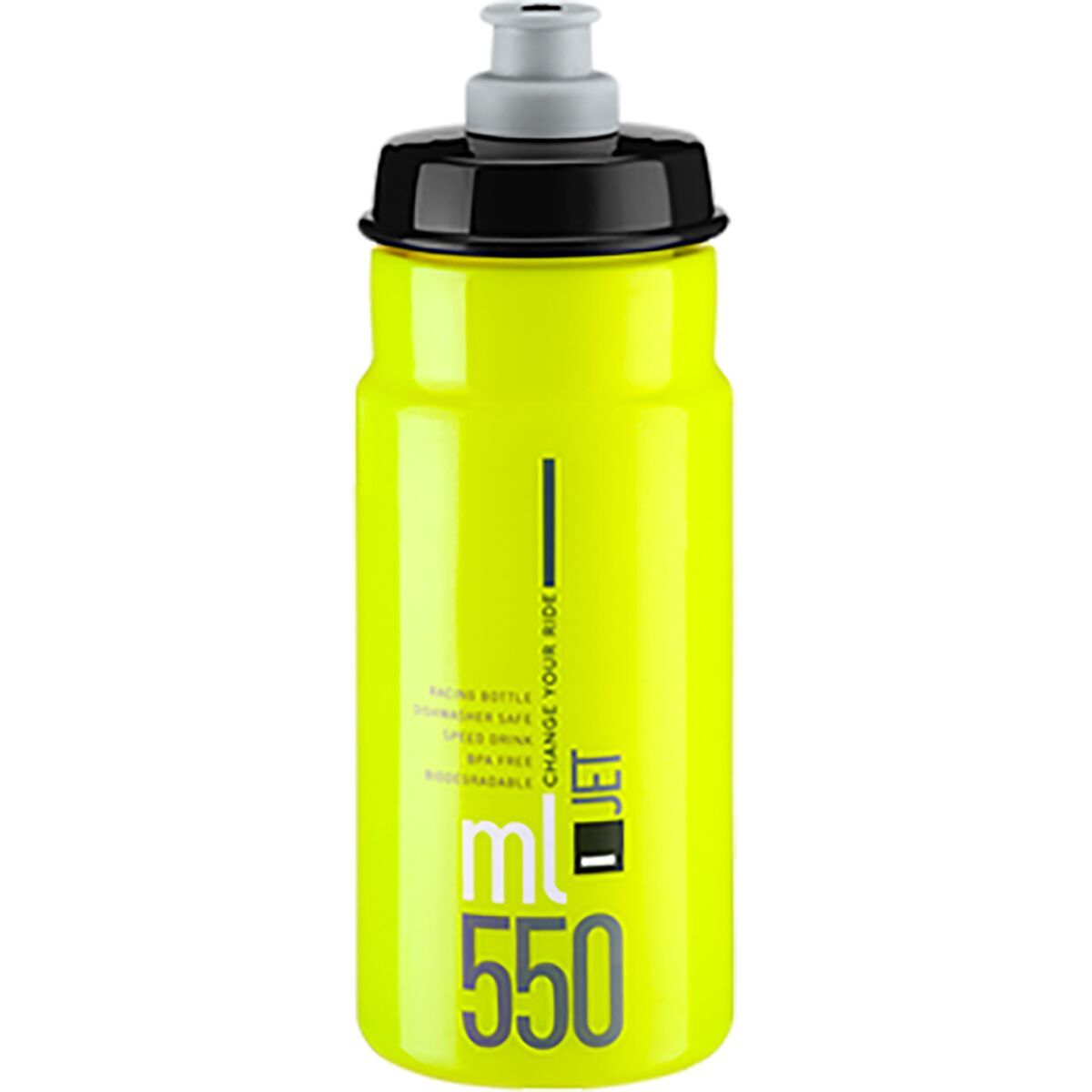 Image of Elite Jet Biodegradable Water Bottle Yellow/Black, 550ml