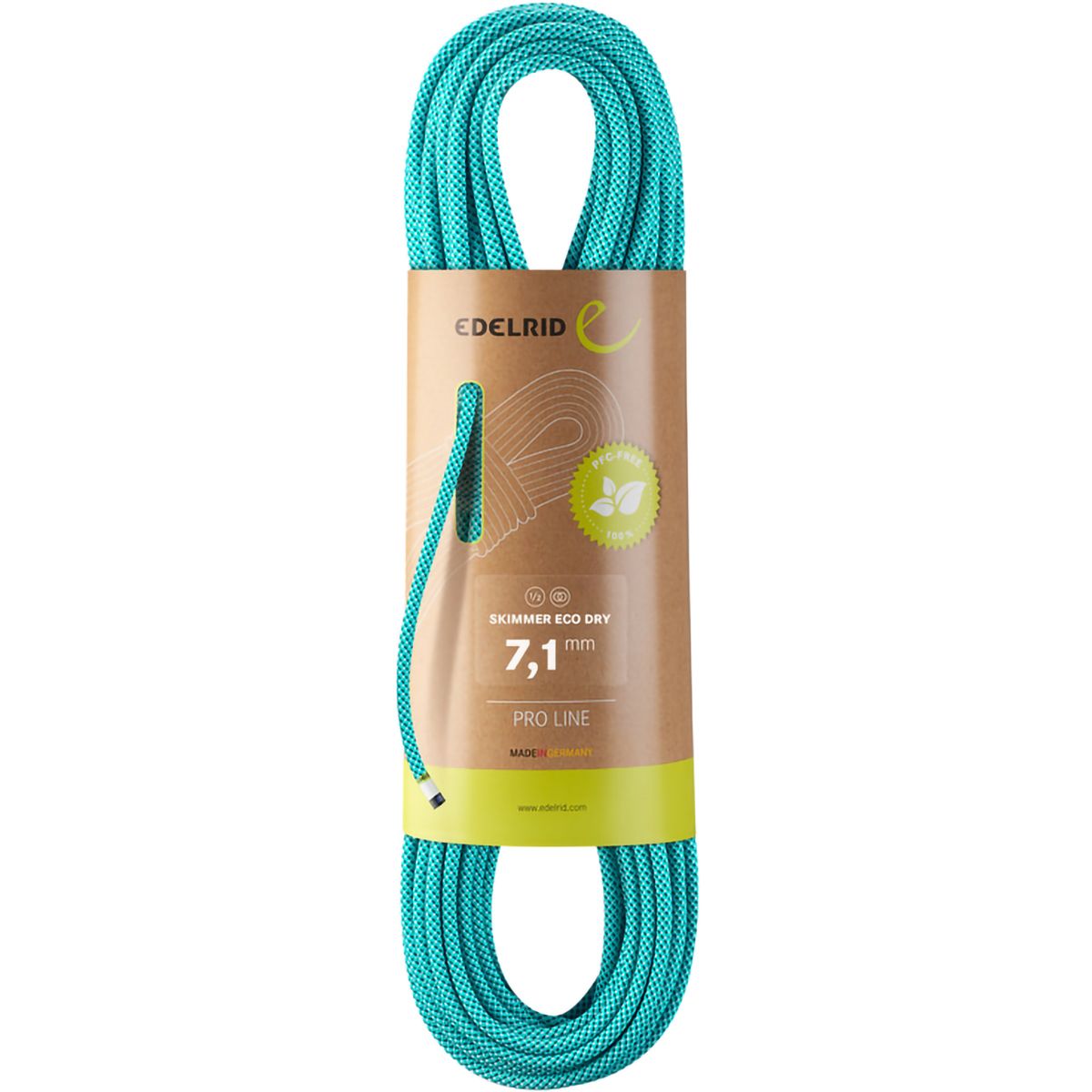 Edelrid Edelrid Skimmer Eco 7.1mm Dry Rope Icemint, 60m