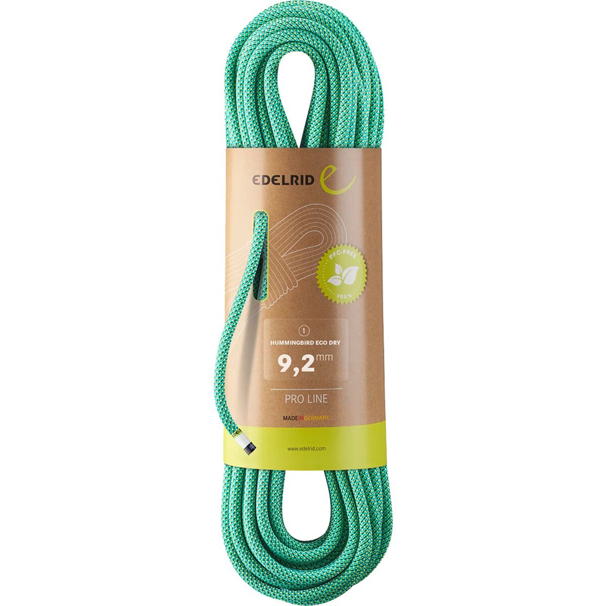 Edelrid Edelrid Hummingbird Eco Dry - 9.2mm Icemint/Citrus, 60m