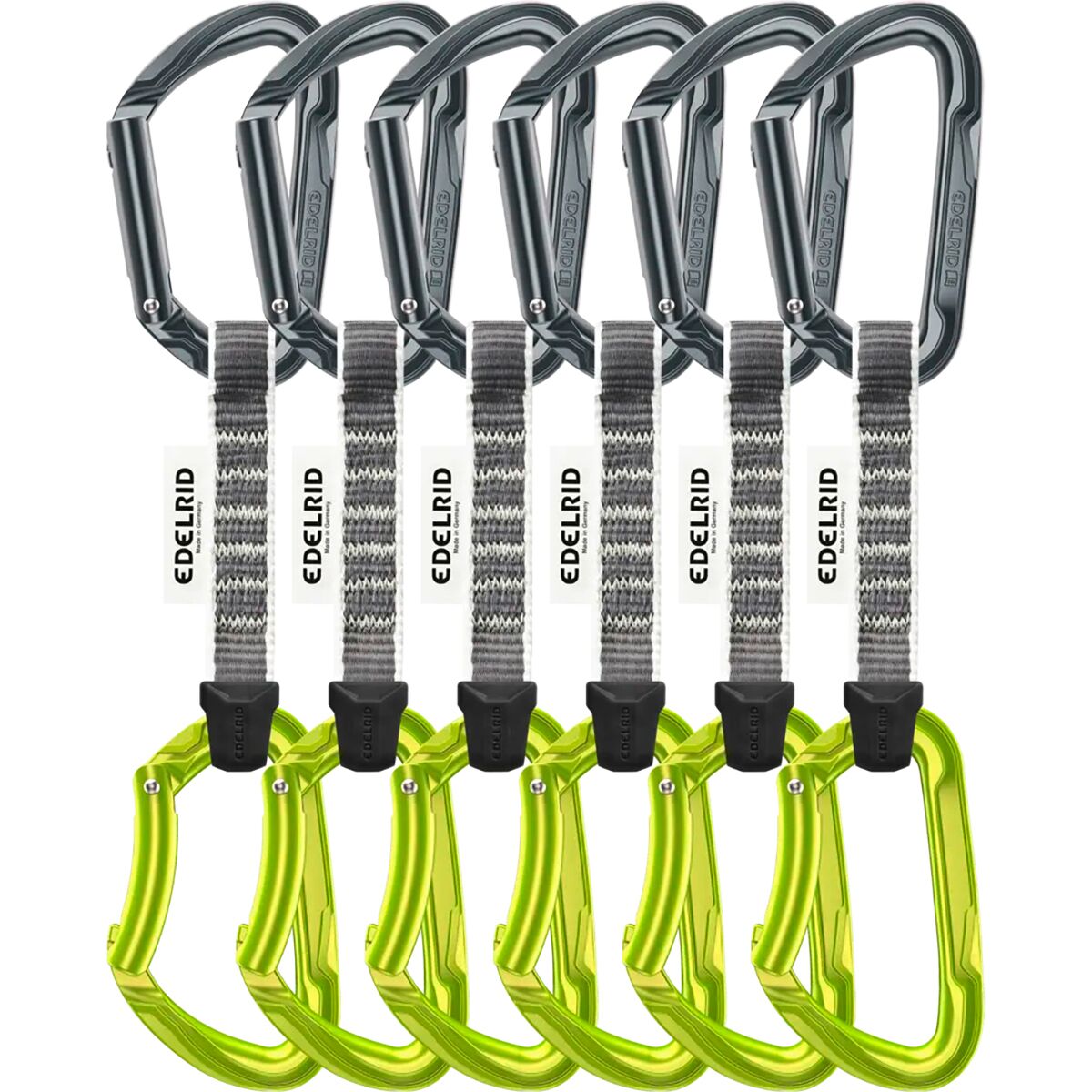 Edelrid Edelrid Pure Quickdraw Set - 6-Pack Slate/Oasis, 10cm