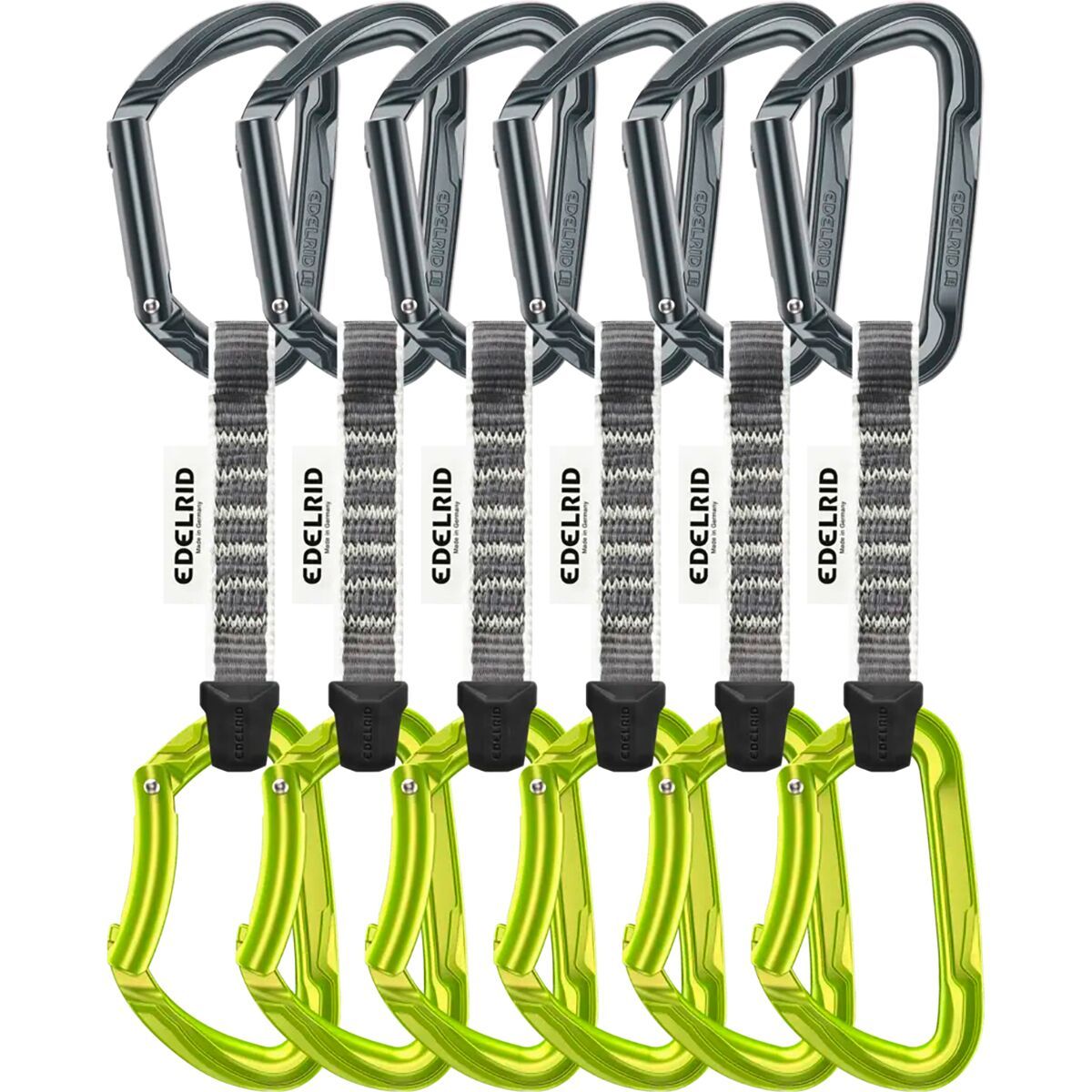 Edelrid Pure Quickdraw Set - 6-Pack Slate/Oasis, 10cm