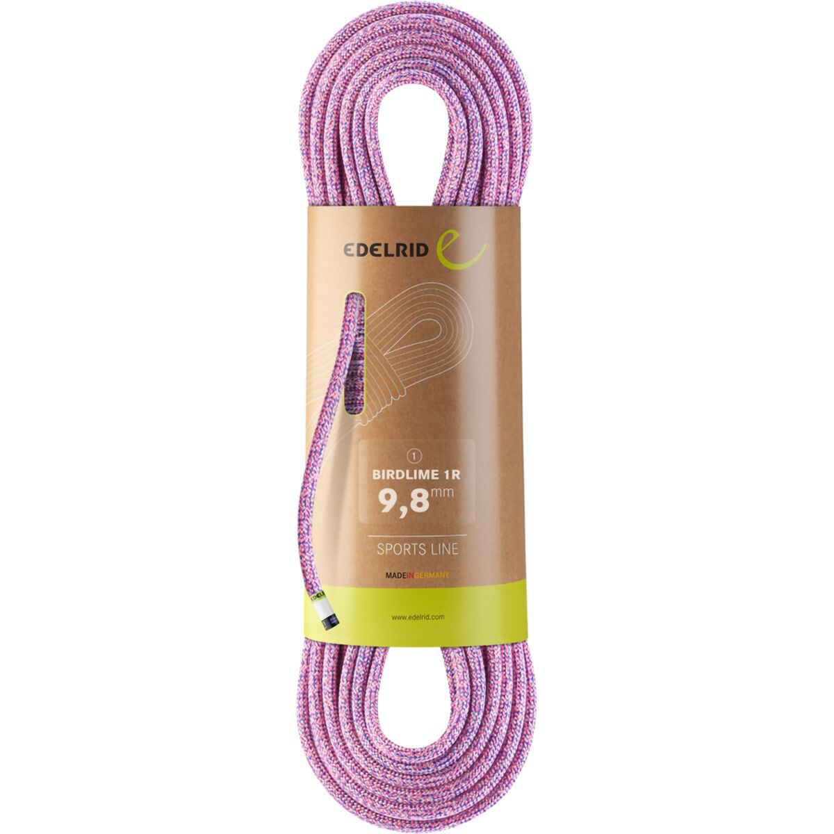 Image of Edelrid Birdlime 1R Rope - 9.8mm Pink/Royal, 70m