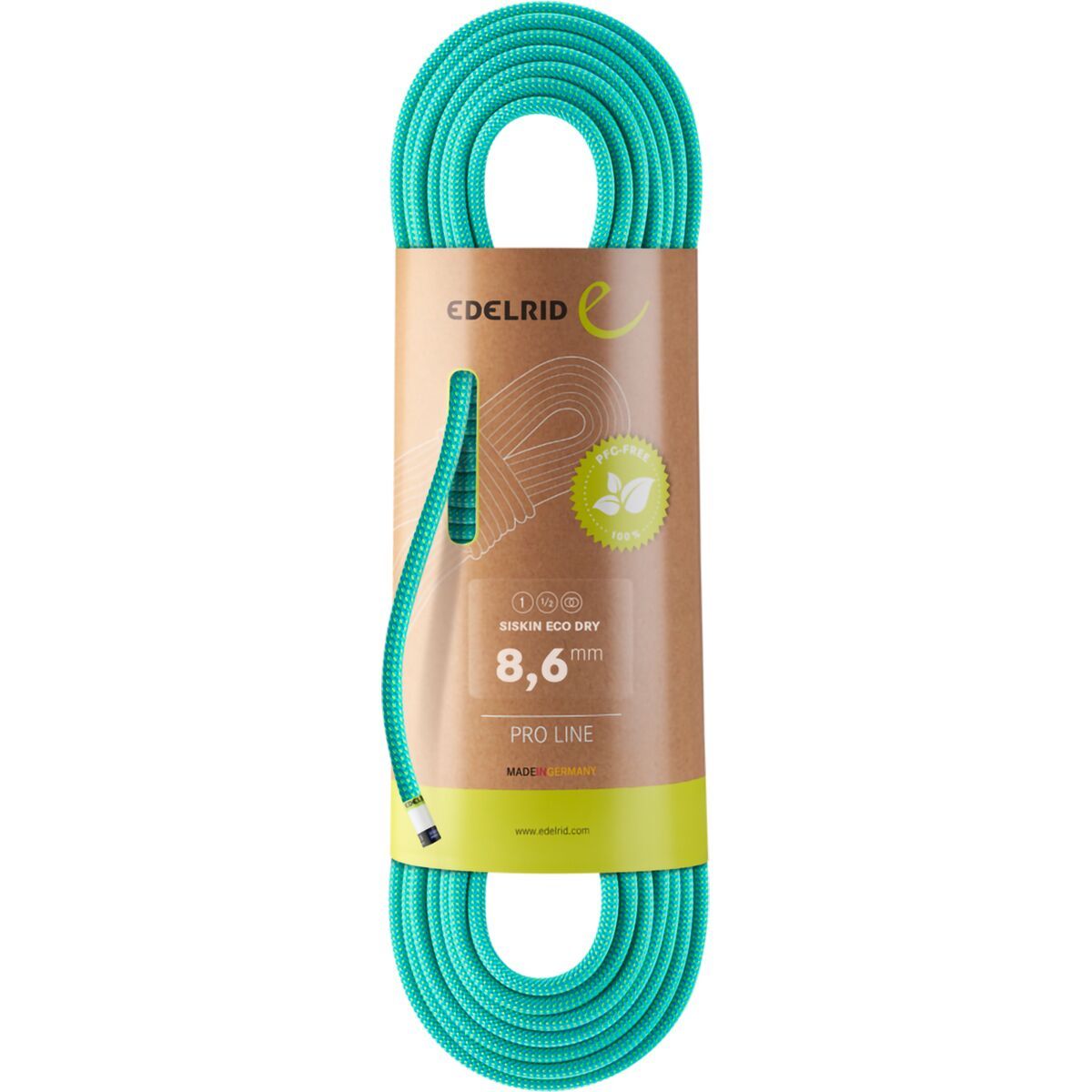 Image of Edelrid Siskin Eco Dry Rope - 8.6mm Icemint, 60m