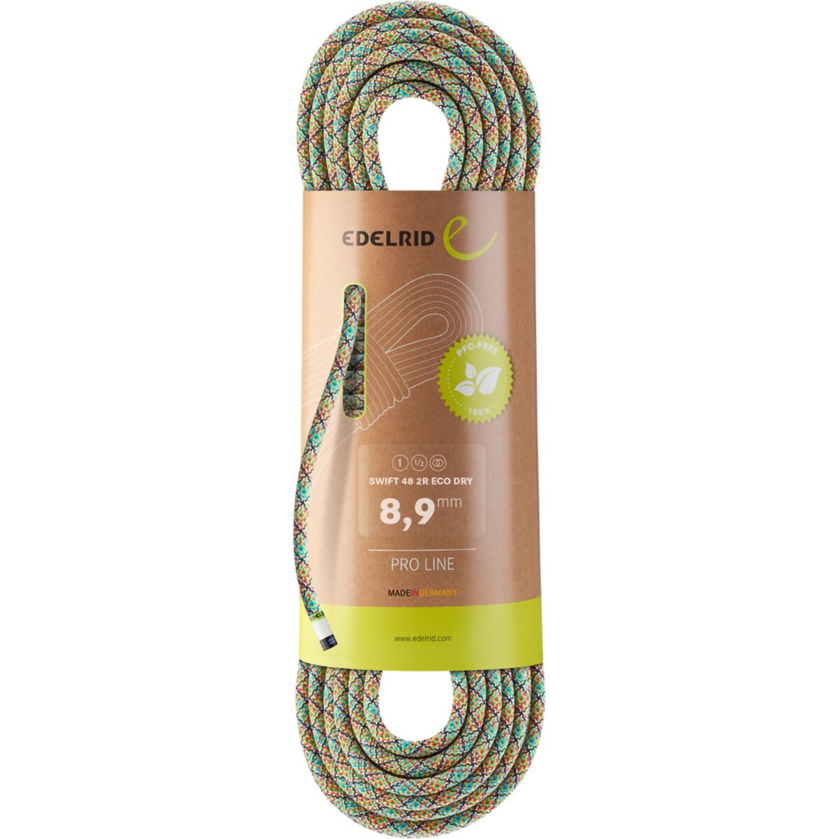Image of Edelrid Swift 48 2R Eco Dry Rope - 8.9mm Assorted, 60m