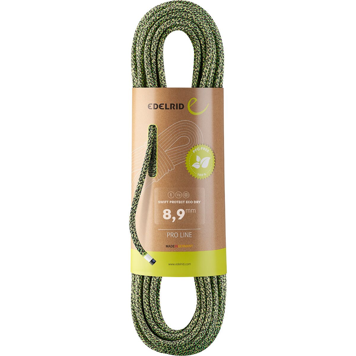 Image of Edelrid Swift Protect Pro 8.9mm Dry Rope Night/Green, 70m