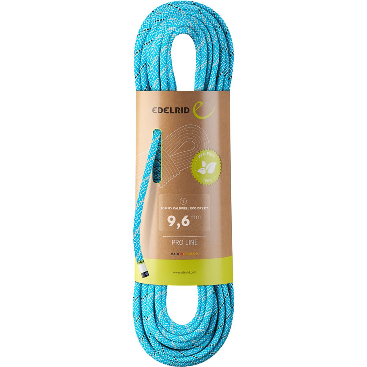 Edelrid Edelrid Tommy Caldwell Eco Dry DuoTec Climbing Rope - 9.6mm Icemint/Snow, 60m