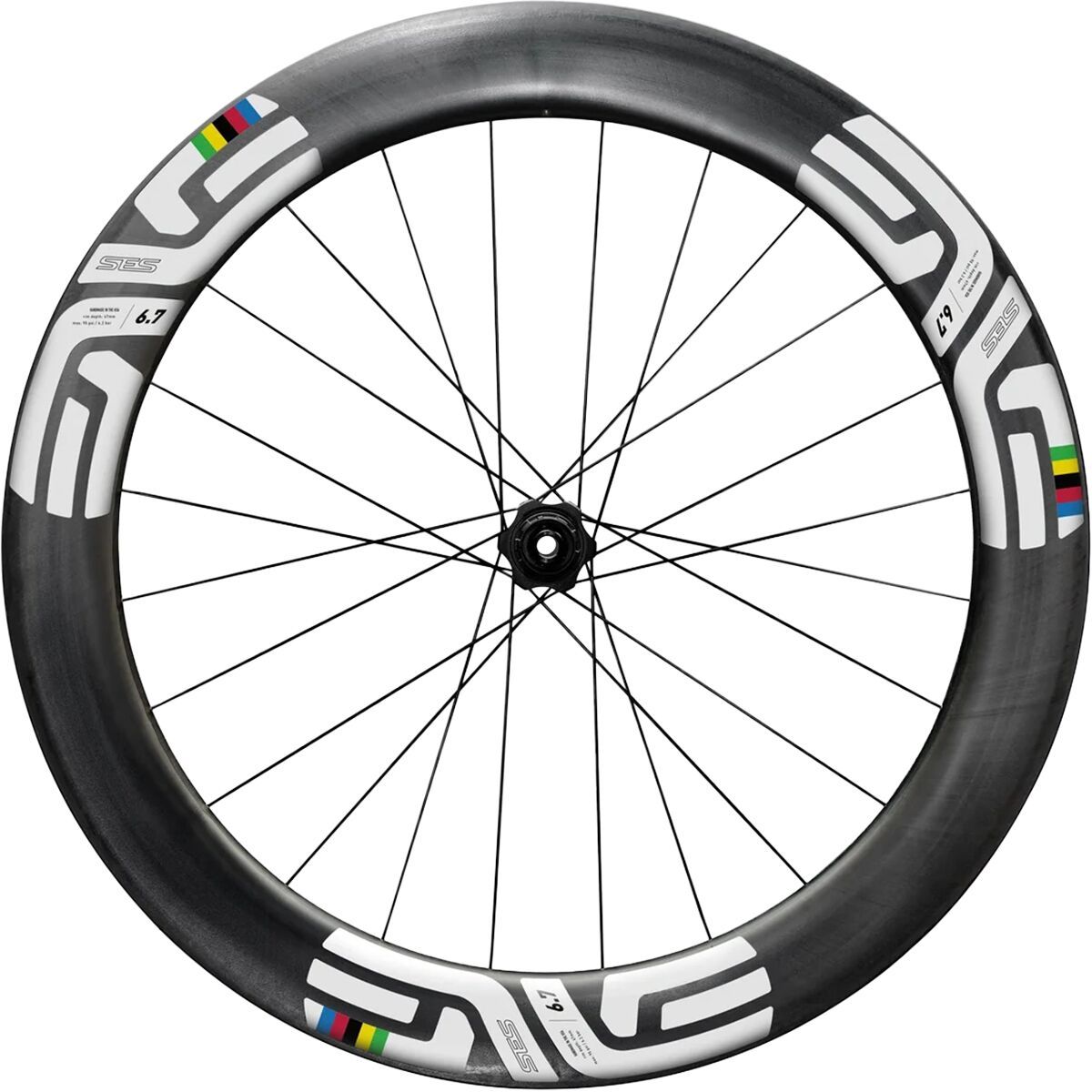 Image of ENVE SES 6.7 Disc Wheel Rear, Black/White, HG