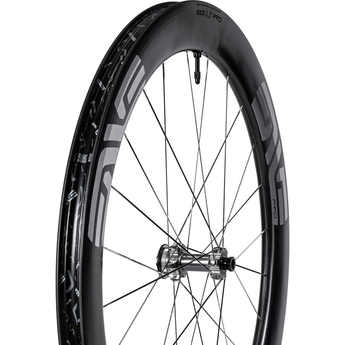 Image of ENVE SES 6.7 PRO Wheel Front, Black/Silver, One Size