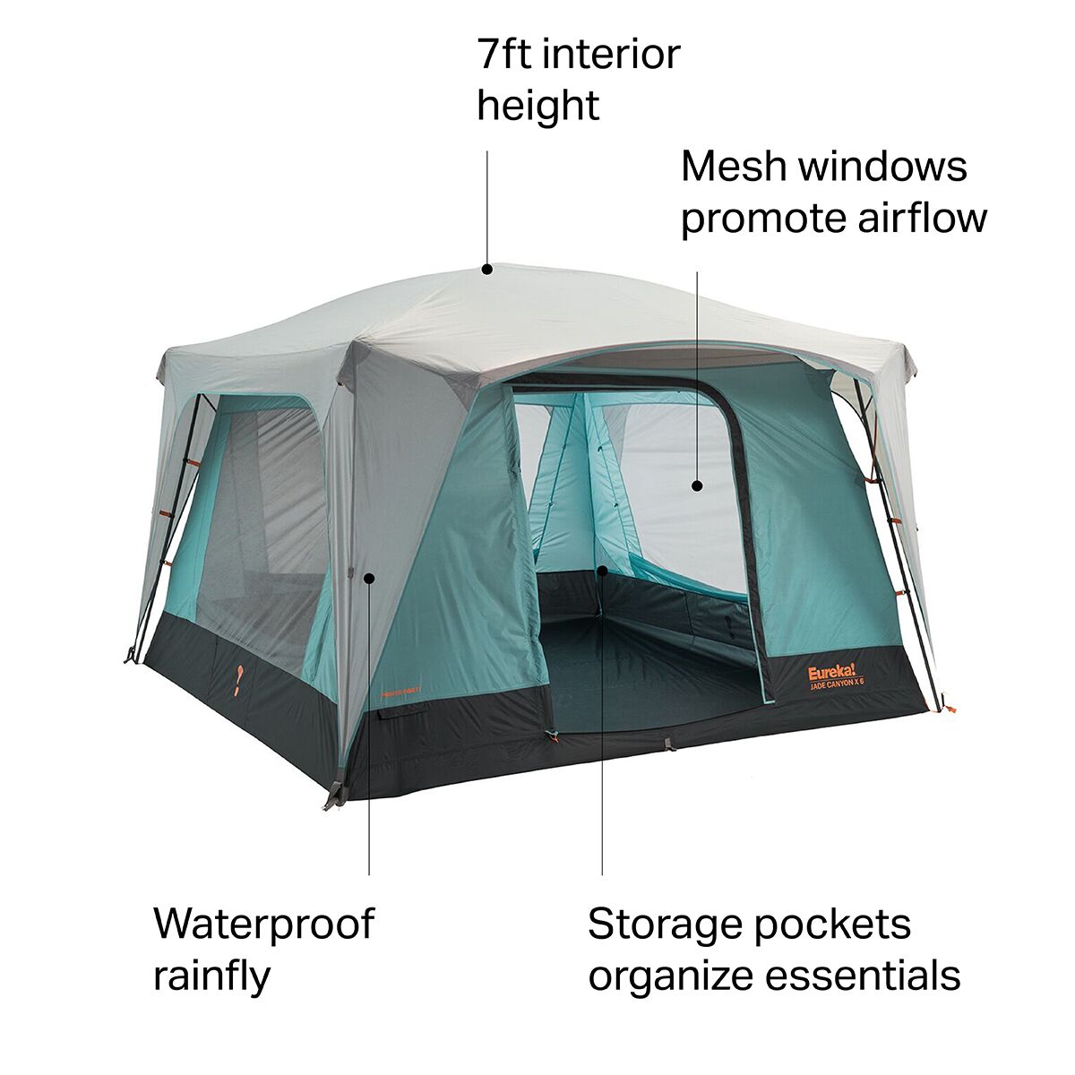 Eureka! Jade Canyon 6 Tent: 6-Person 3-Season - Hike & Camp
