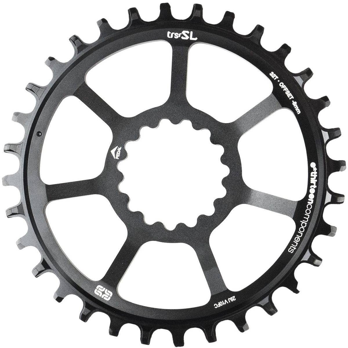 Image of e*thirteen components SL Guidering Direct Mount Black, 30t