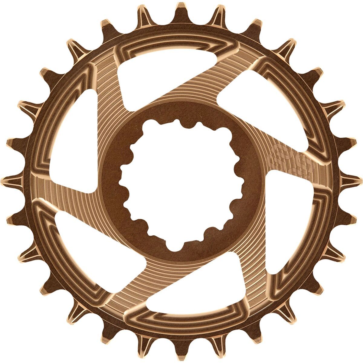 Image of e*thirteen components Helix Race 3-Bolt Direct Mount Chainring Bronze, 3mm Offset, 30t