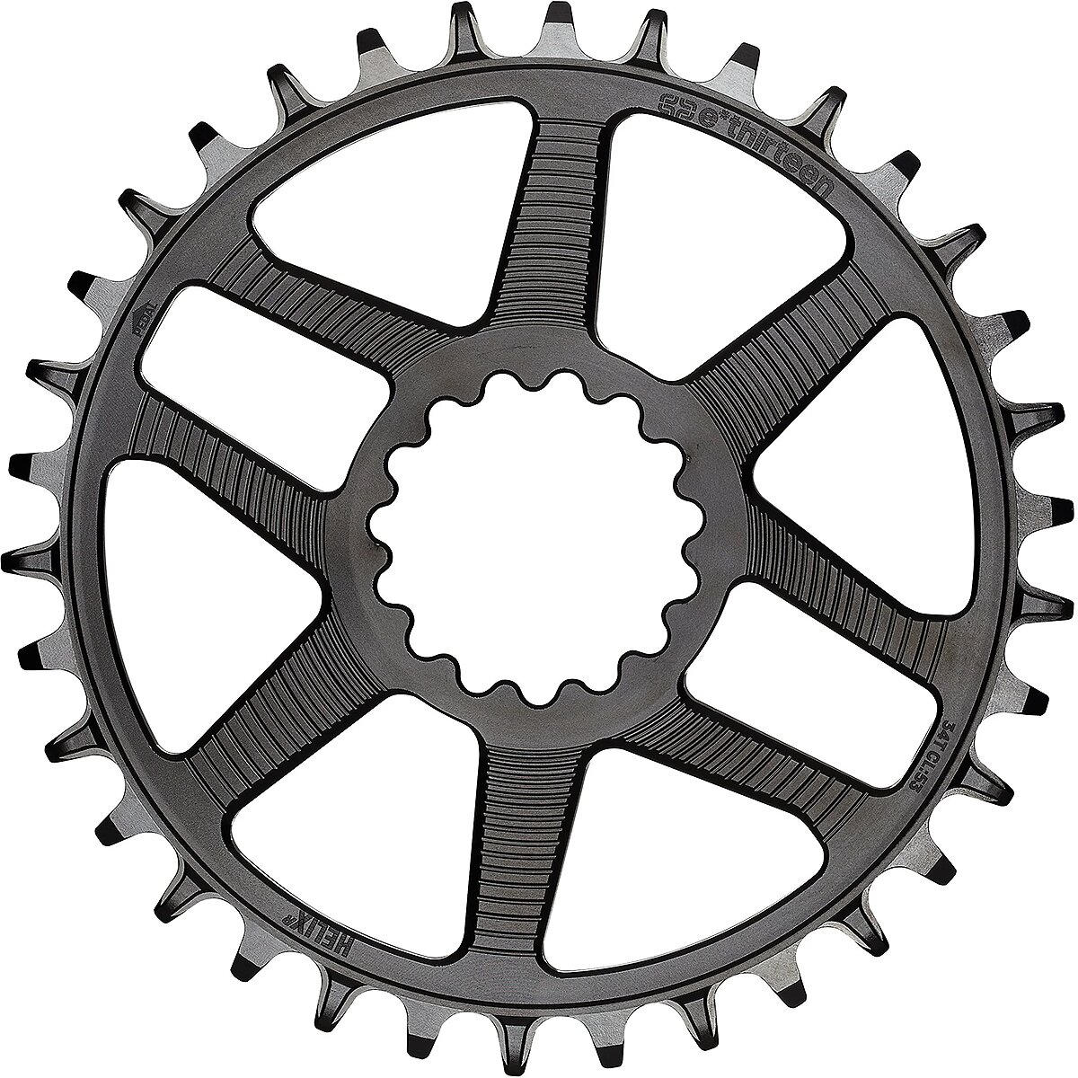 Image of e*thirteen components Helix Race Direct-Mount Chainring Black, 52/55mm Flip Flop, 30t